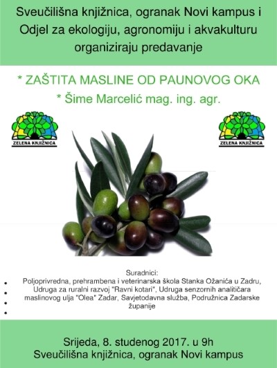 Zelene knjižnice - Predavanje "Zaštita masline od paunovog oka"